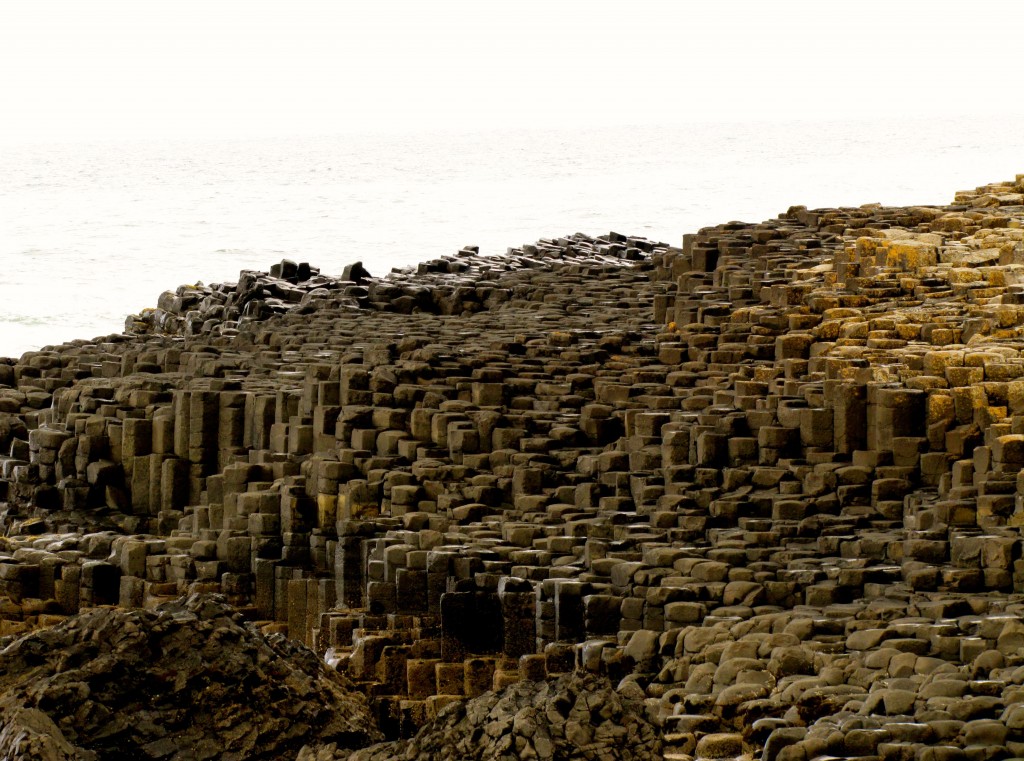 Last time I was at the Giant's Causeway, tide was high, and I was a little disappointed with the size of it. Today, the tide was much lower, and a whole lot more of it was exposed.