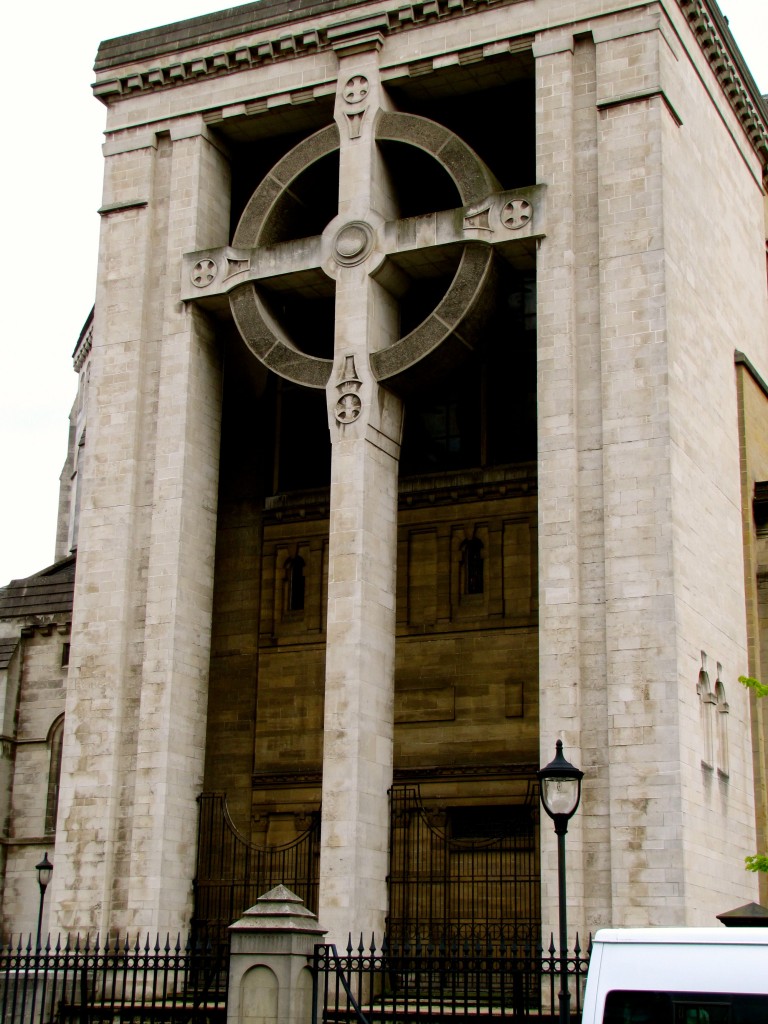 On the north side of the cathedral is the largest celtic cross I have ever seen.