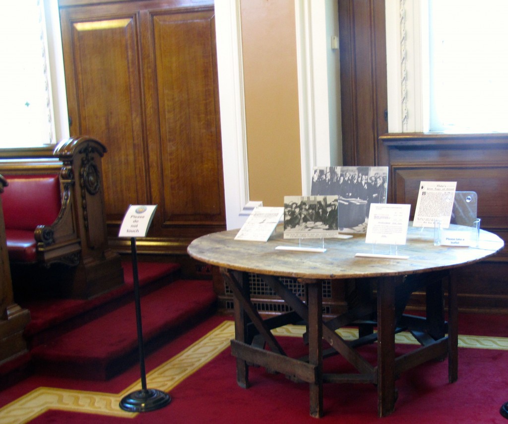 This is the actual table that the Ulster Covenant was signed on. One of the more important pieces of Northern Ireland history.