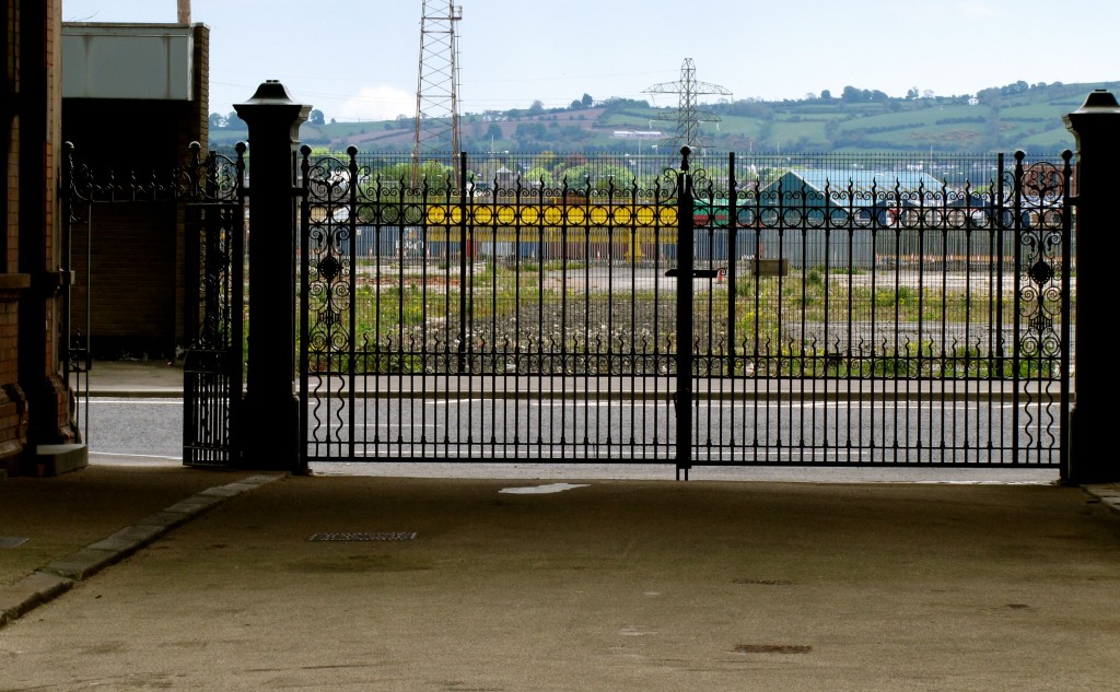 Three thousand workers had to come through these gates every day. They were only open for twenty minutes - if you didn't make it in, you didn't work. Unemployed people would line up outside hoping someone wouldn't show for work, so they would have a day to prove they were good enough to be taken on permanently.