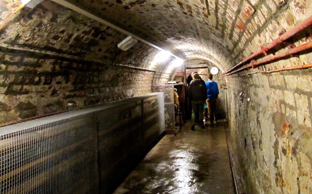 This is the tunnel under Crumlin Road. This section has been upgraded, with a concrete floor.