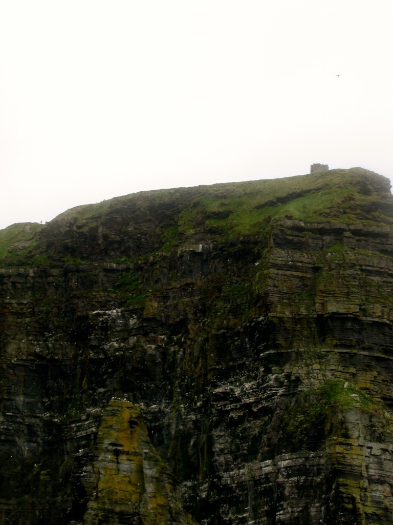 If you look very carefully and squint a little, you can see the tip of O'Brian's tower at the top of this cliff. That's where I took some good pictures of the cliffs last time.