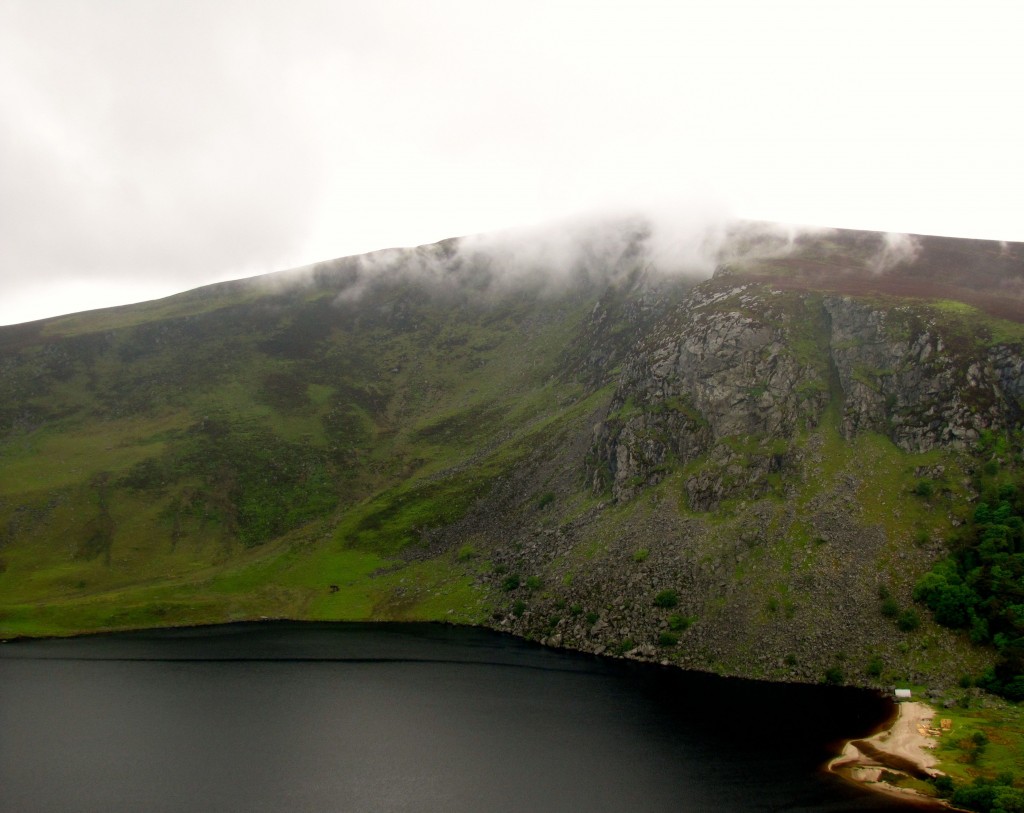 The cloudy day had some benefits. The clouds trailing down the side of the mountain were pretty cool.