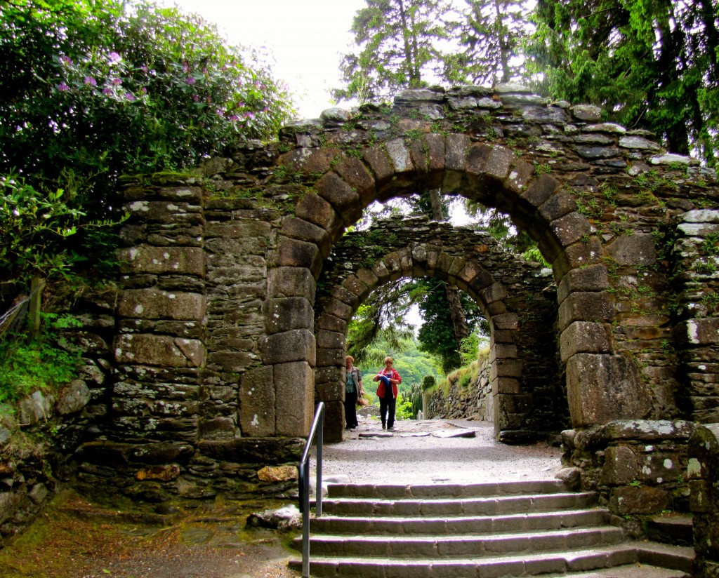 Glendalough had a thriving monastic community from about the 6th century up to the 13th century. These are the gates leading into the monastic city.