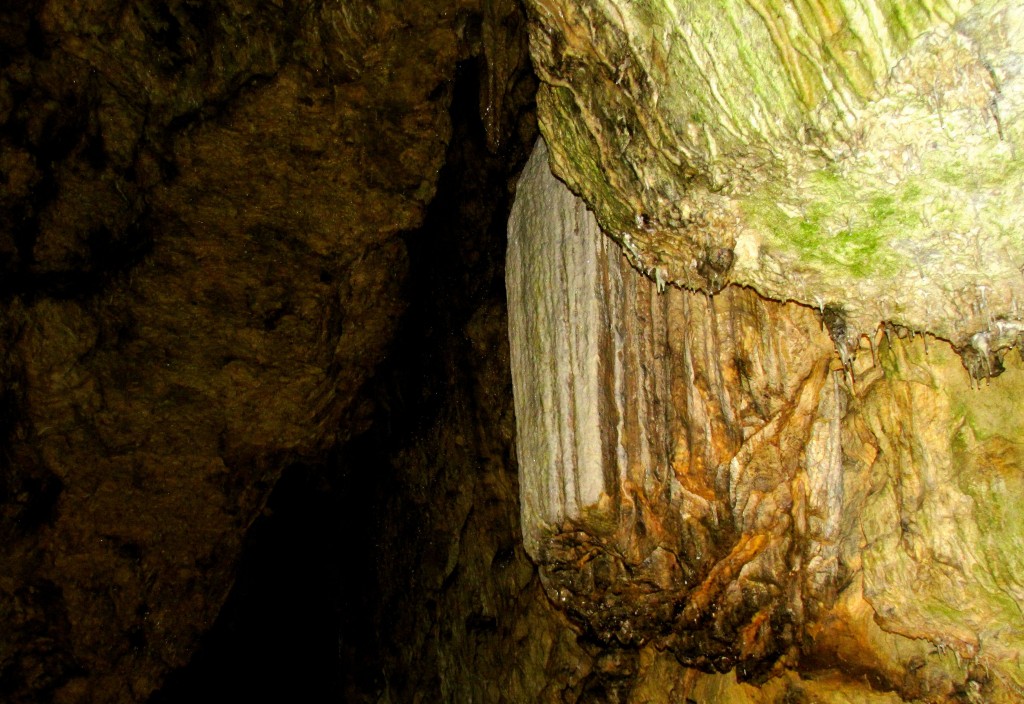 Quoting the guide, here. "Now, about a hundred years ago, this was a very nice stalactite. So nice that one gentleman decided he should put it in his garden. He was a clever man, so he was scientific about how he went about retrieving it: he used dynamite. And it dropped from the ceiling and shattered. So, he destroyed in less than five minutes something that took over a million years to build." Yay for Victorian "scientists."
