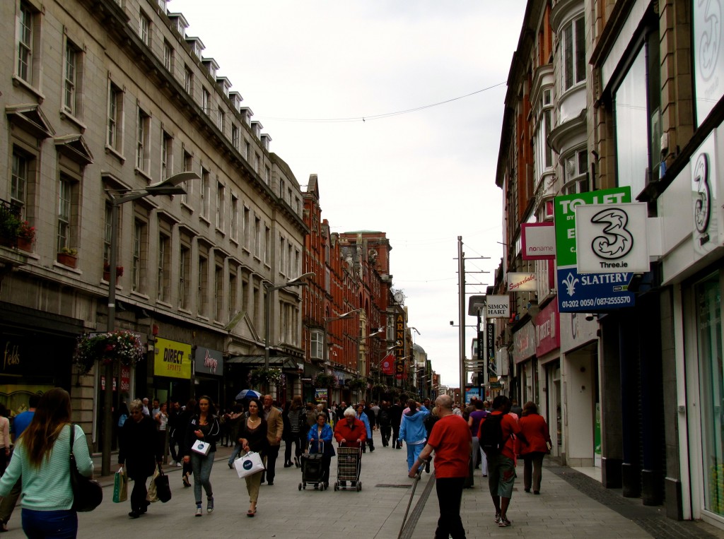 When things started falling apart and burning (not euphemisms), the surviving men tried to make a run out the side of the GPO onto Henry Street. There was a sniper in a tower down near the docks that had complete coverage of this street, so the survivors had to dash across to Moore Lane. The O'Rahilly, one of the leaders, took a small party onto Moore Street, but that street was covered by a Lewis gun at the end, and they were shredded and pinned down.