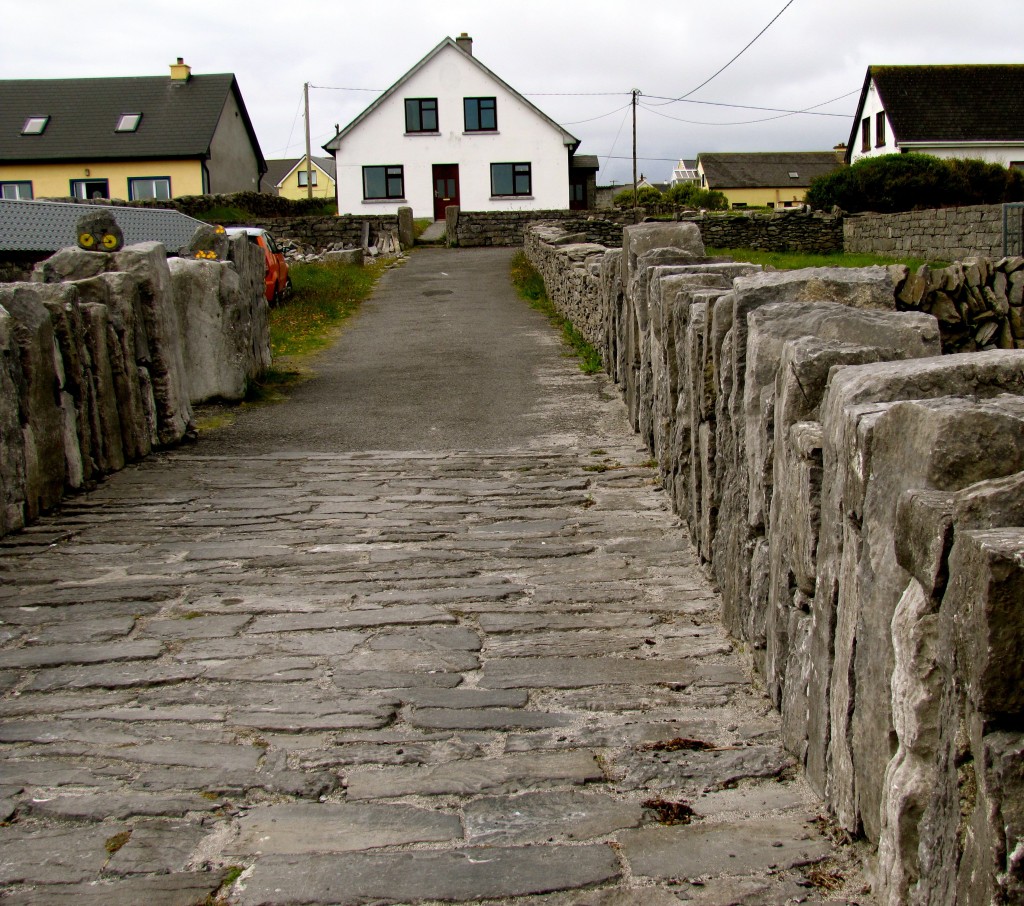 This is what a lot of the streets in the village look like. The roads around the island are very similar, except maybe two feet wider, and gravel.