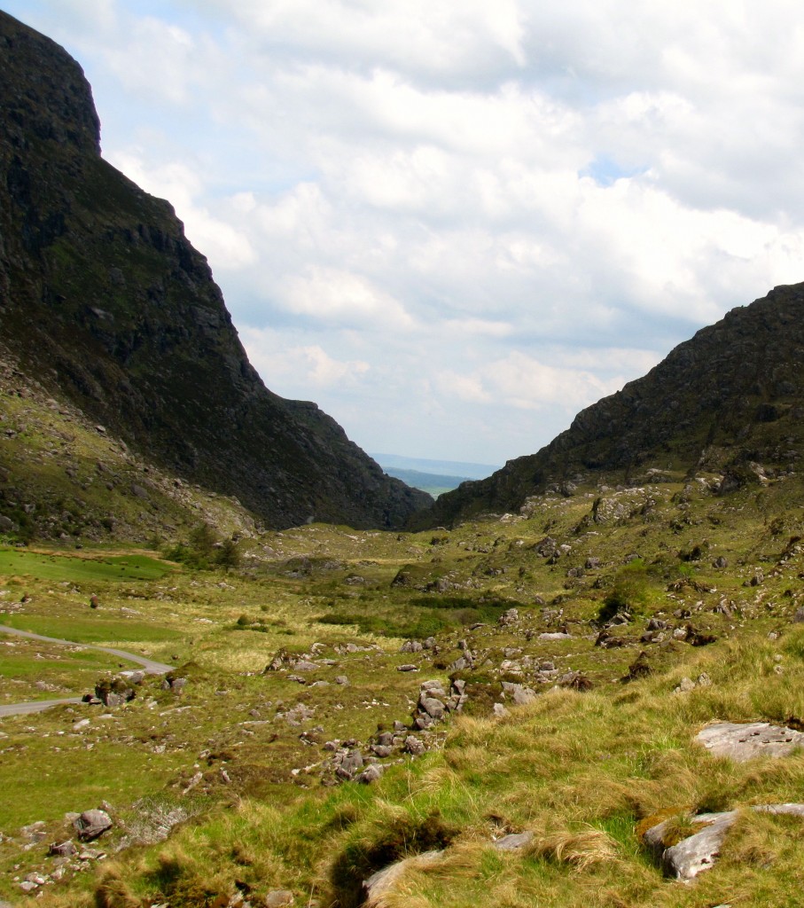 Looking back down the Gap of Dunloe towards Kate Kearney's Cottage.