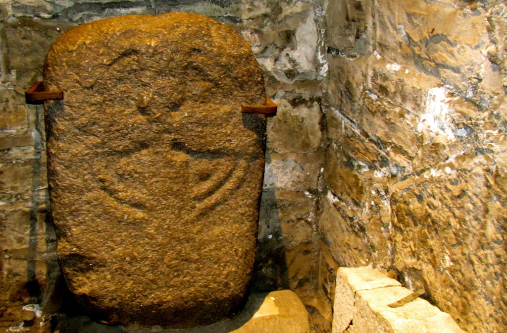 The lucky stone of St. Audoen's. There's a long write-up on the history of the stone, and all the strange things and miracles attributed to it. John told me to be sure and touch it, as it would grant me luck for a year.