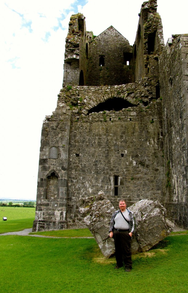 The tower above me does not look as if it's pleased that I'm there.