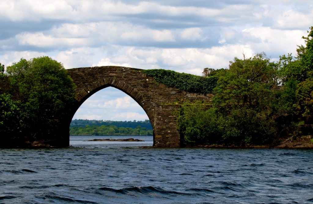 This bridge, leading into the big lake, doesn't get covered by water.