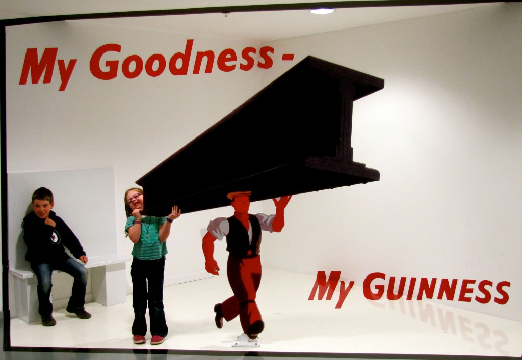 This was kinda neat. It's a forced perspective room that lets you recreate one of the iconic Guinness advertisements. 