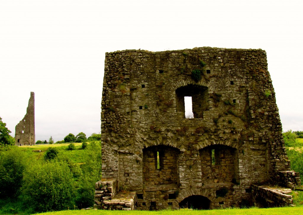 The river gate opens onto the banks of the Boyne River. The lower sections, where the gate out was, are mostly buried.