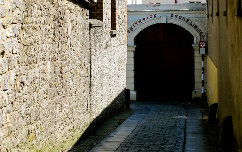 Down one of the side alleys is the original Smithwick's Brewery. The modern brewery working in Kilkenny no longer brews Smithwick's - that's done up in Drogheda. Here, they brew Budweiser. And didn't our guide look chagrined to admit that.