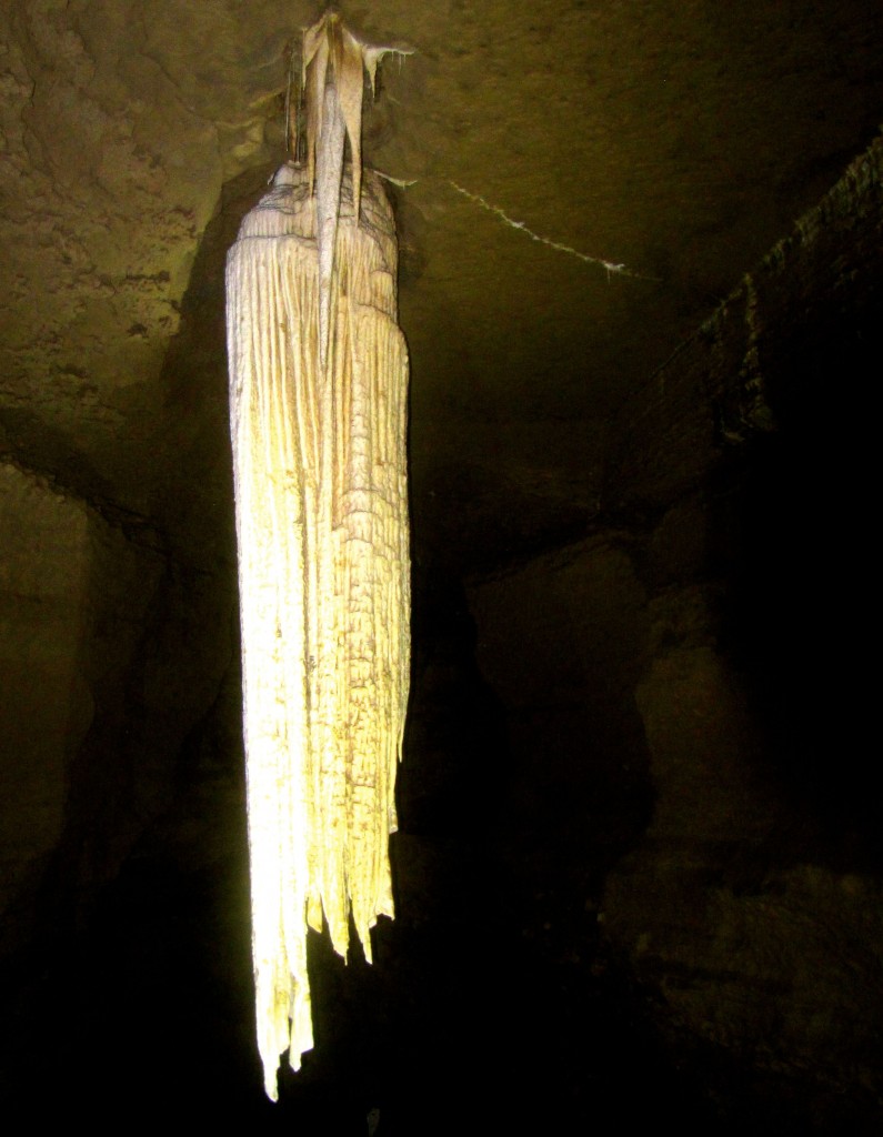 This is the largest known stalactite in the world. There is one that is longer in Brazil, but it's only about 30 cm around, as opposed to 350 cm, so yeah, largest, but not longest. 