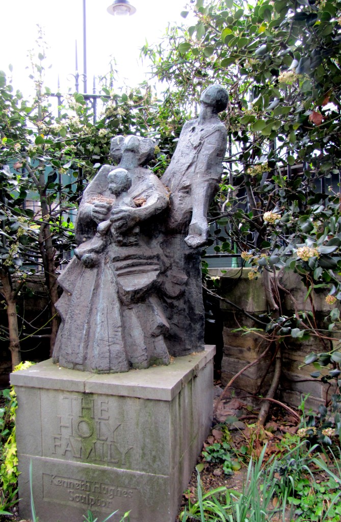 This very cool statue of the Holy Family sits in the corner of Southwark Cathedral grounds.