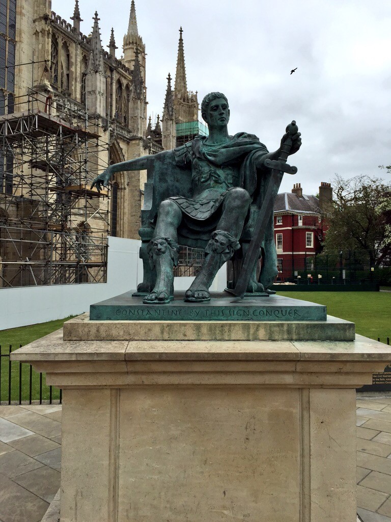 Outside the Minster is a statue of Constantine the Great. He was here in 306 when his father, the Emperor Constantius, died, and Constantine, with the support of his army, declared himself Emperor. 