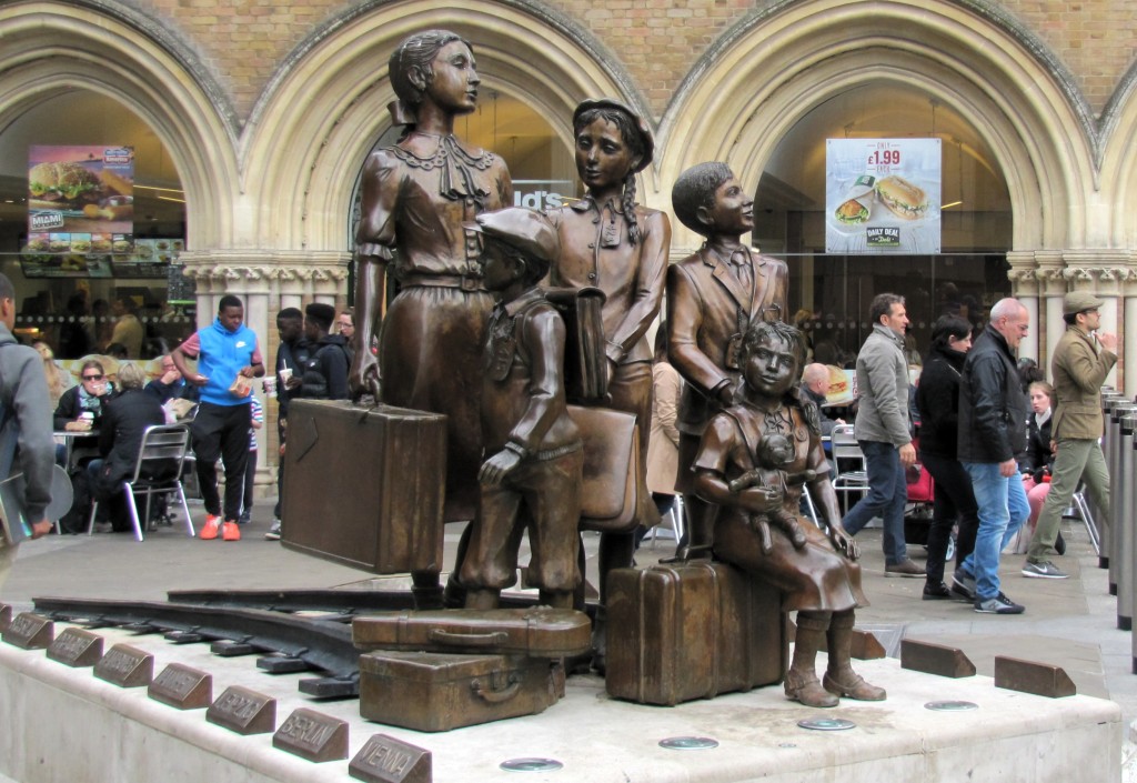 This statue is out one of the Liverpool Street Station entries. It's called the Kindertransport Memorial, and shows children being shipped away from London during the second World War.