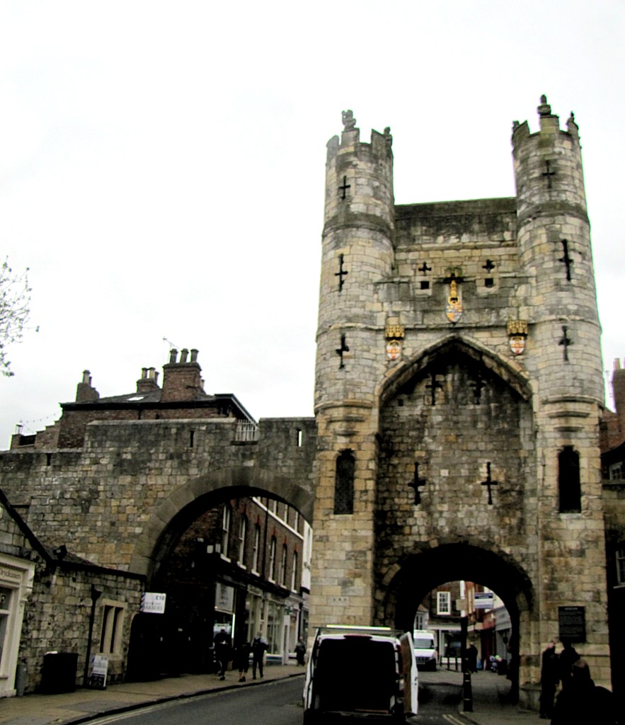 I followed the walls around to Monks Bar. The statues at the top of the towers are called the Wild Men of York, and it is said that, if York is in peril, they will come to life and toss their boulders down on attackers.