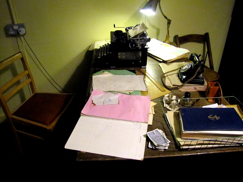 And this is a reconstruction of Alan Turing's desk in Hut 8. 