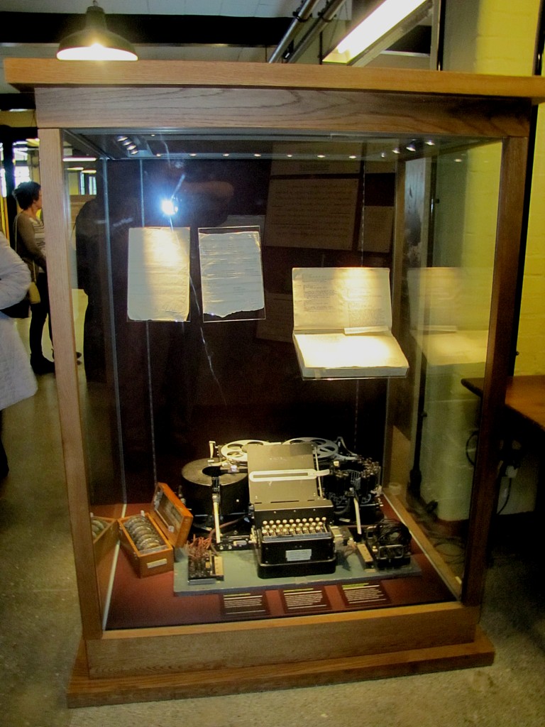 Once they had the day's settings for Enigma, those would be set up on this Typex machine. Enigma messages could then be typed on the Typex, which would output the deciphered message.