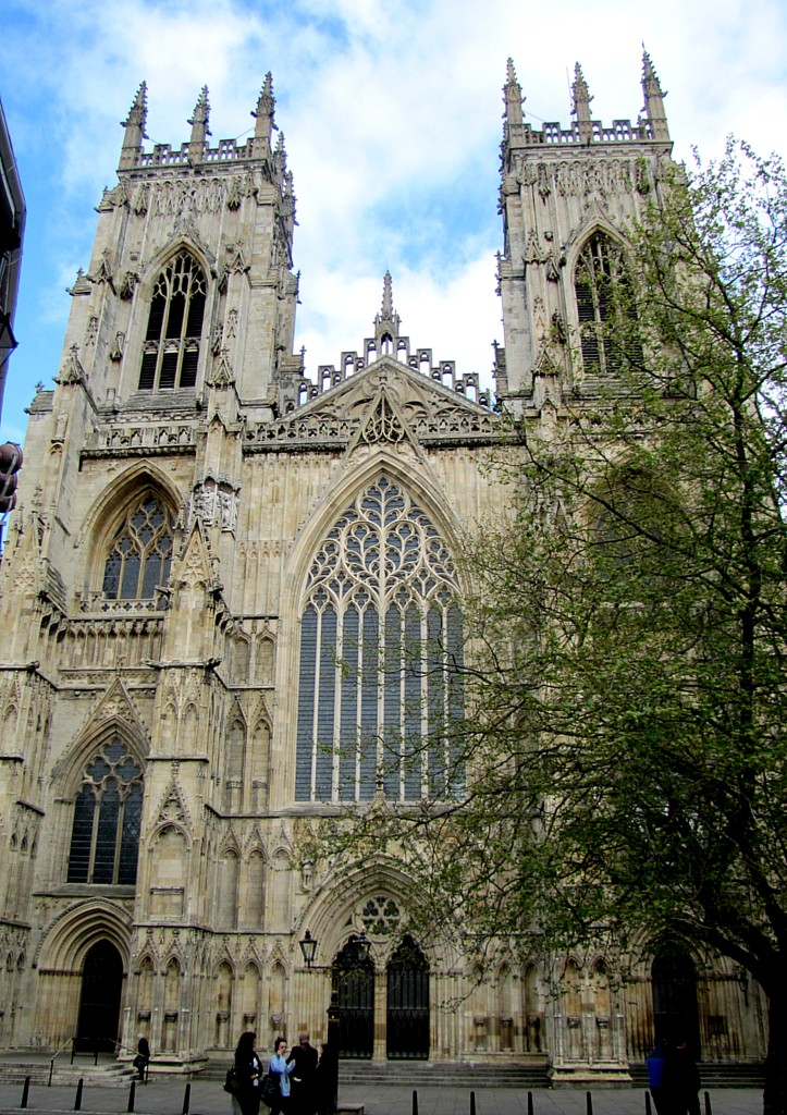 Through the gate and down a narrow street, you get to York Minster.