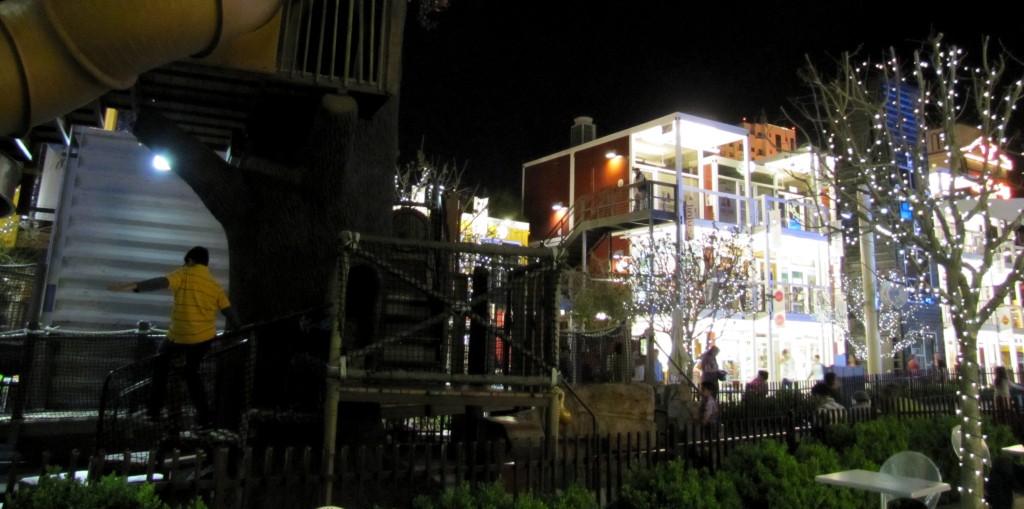 It marked the Container Park, which is a three-storey, open air mall made out of shipping containers.